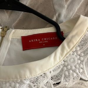 White top with floral decal - see through